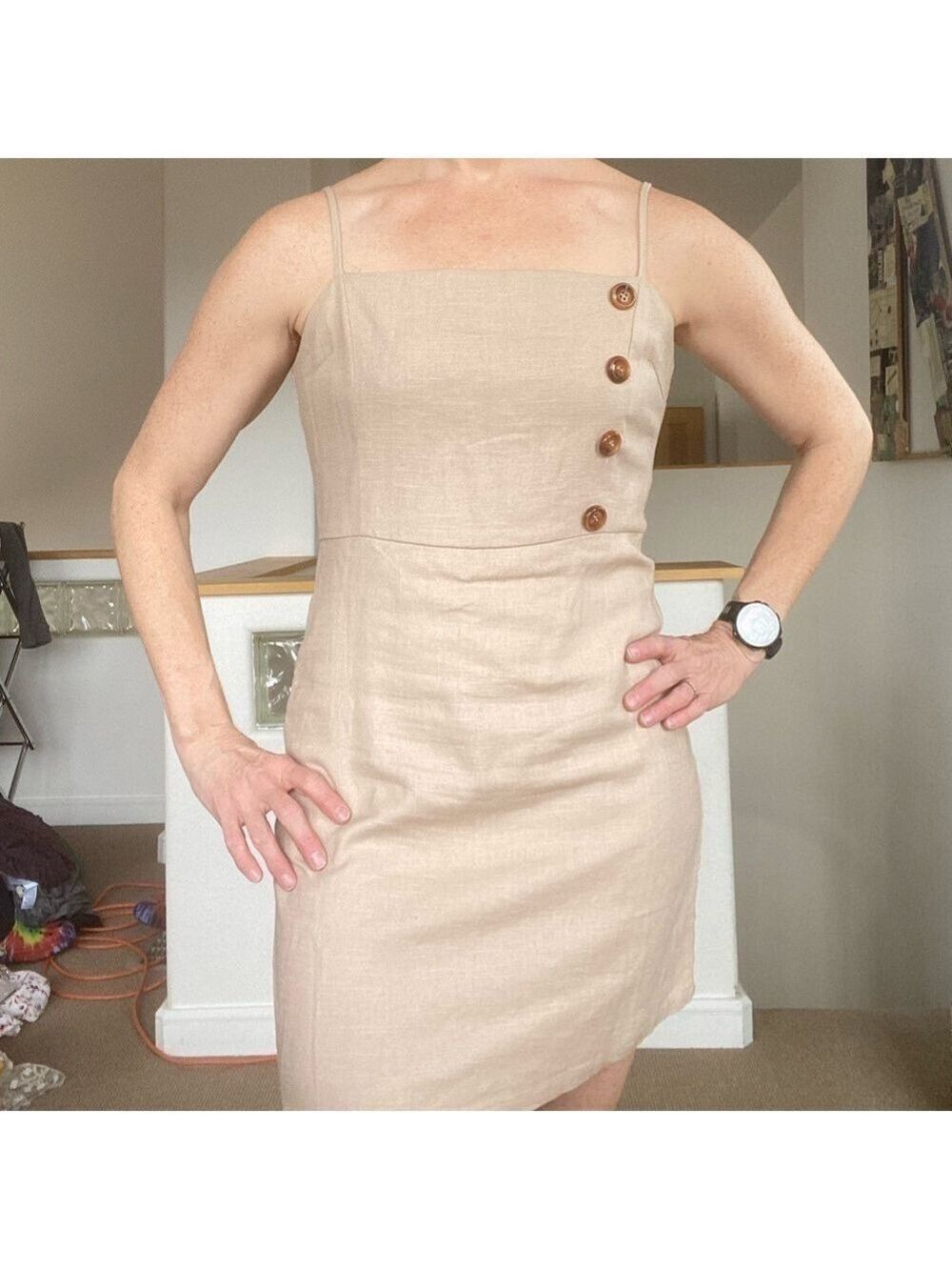 HYFVE {Anthropologie} Linen Mini Dress - Picture 3 of 14